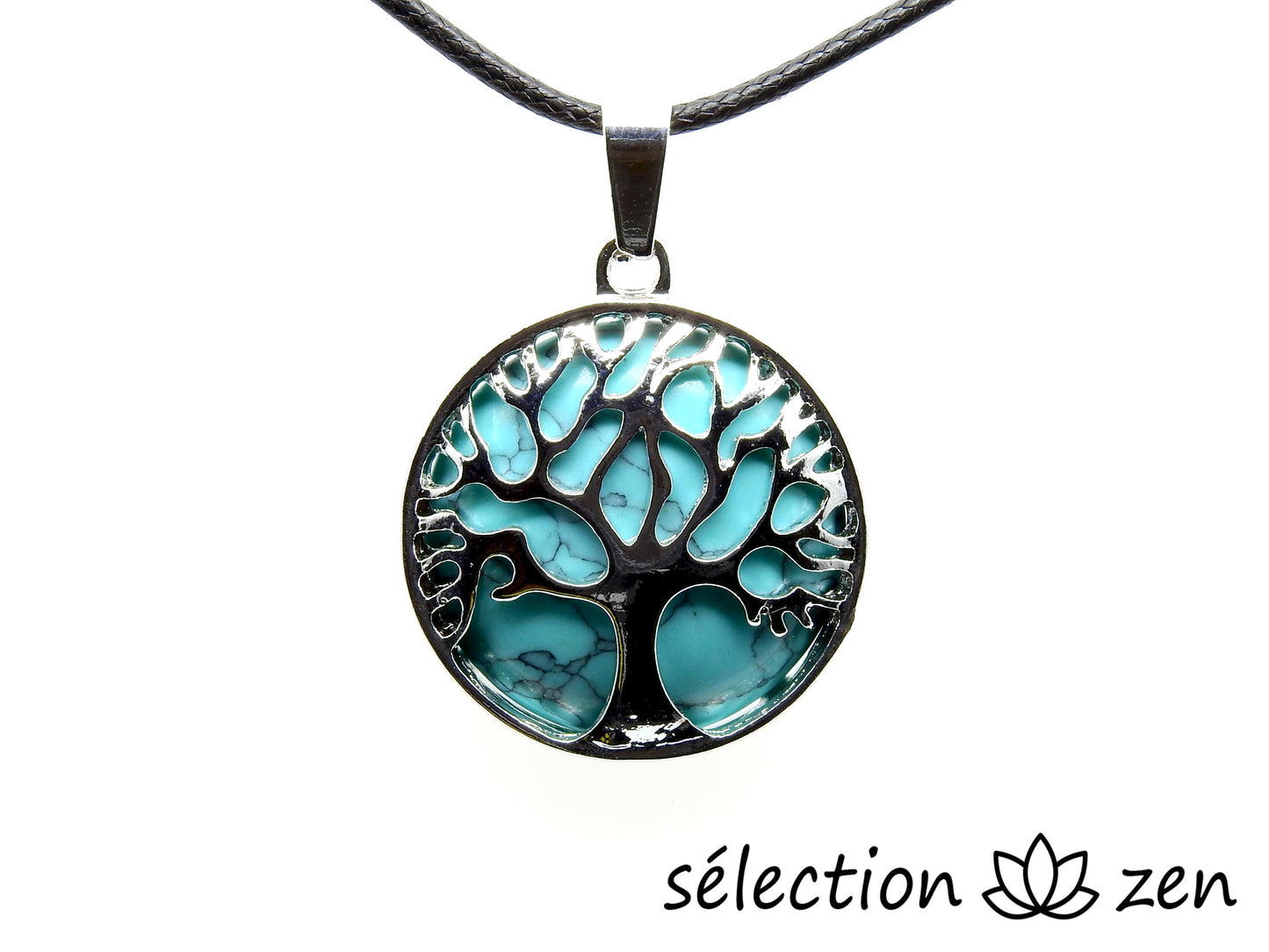 pendentif arbre de vie howlite turquoise selection-zen