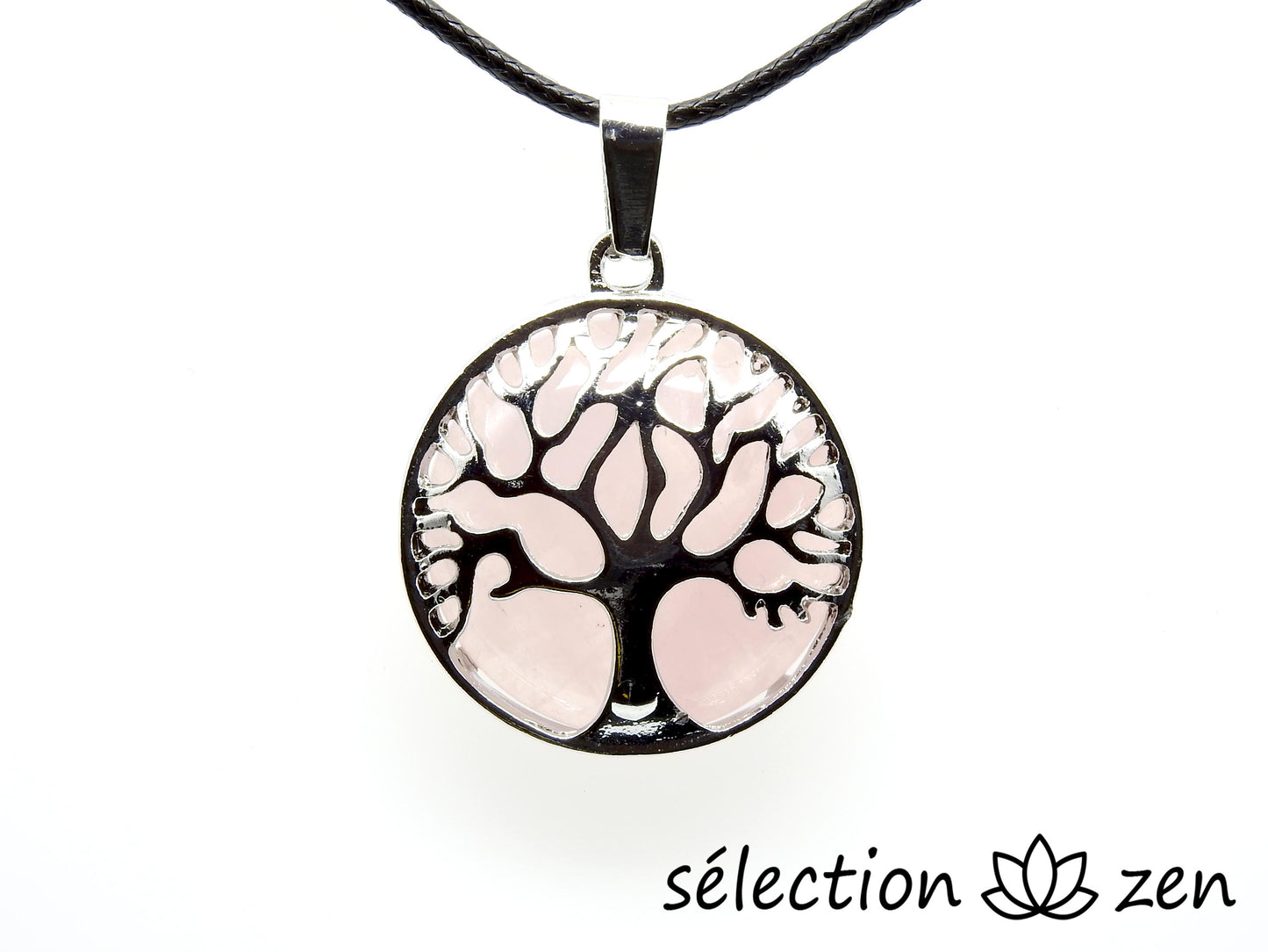 pendentif quartz rose arbre de vie selection-zen