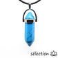 pendentif argenté double pointe howlite bleue selection-zen