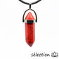 pendentif howlite rouge double pointe argenté selection-zen