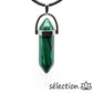 pendentif double pointe malachite argenté selection-zen