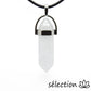 pendentif argenté quartz blanc double pointe selection-zen