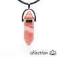 pendentif argenté quartz rose double pointe selection-zen