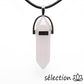 pendentif argenté quartz rose double pointe selection-zen