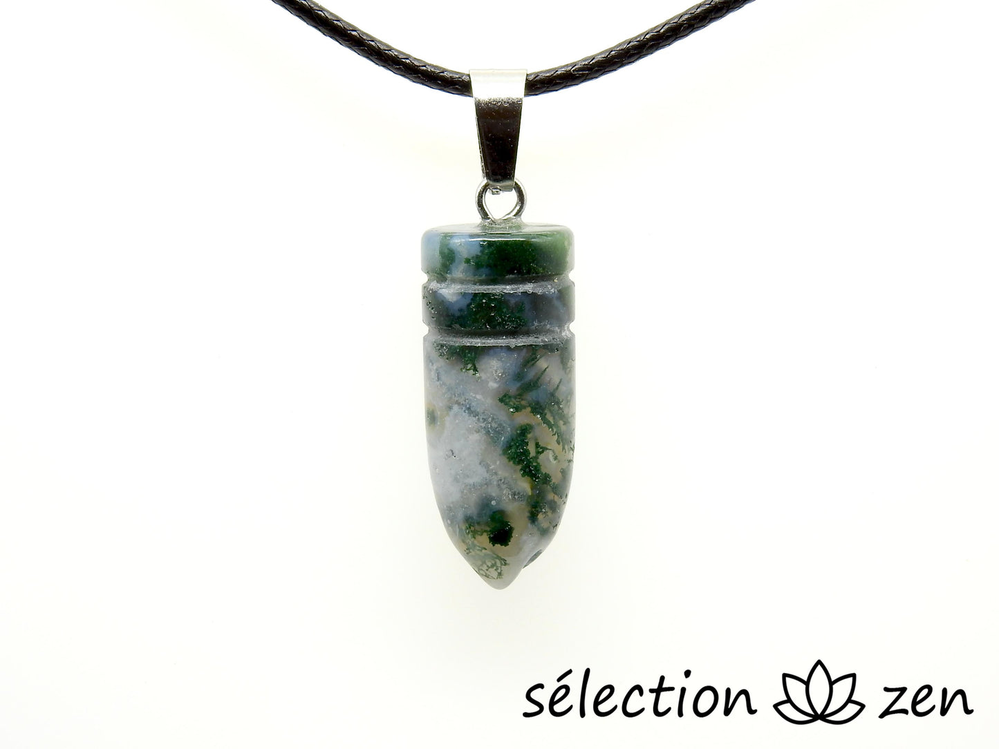 selection zen pendentif agate mousse balle