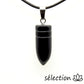 pendentif agate noire balle selection zen