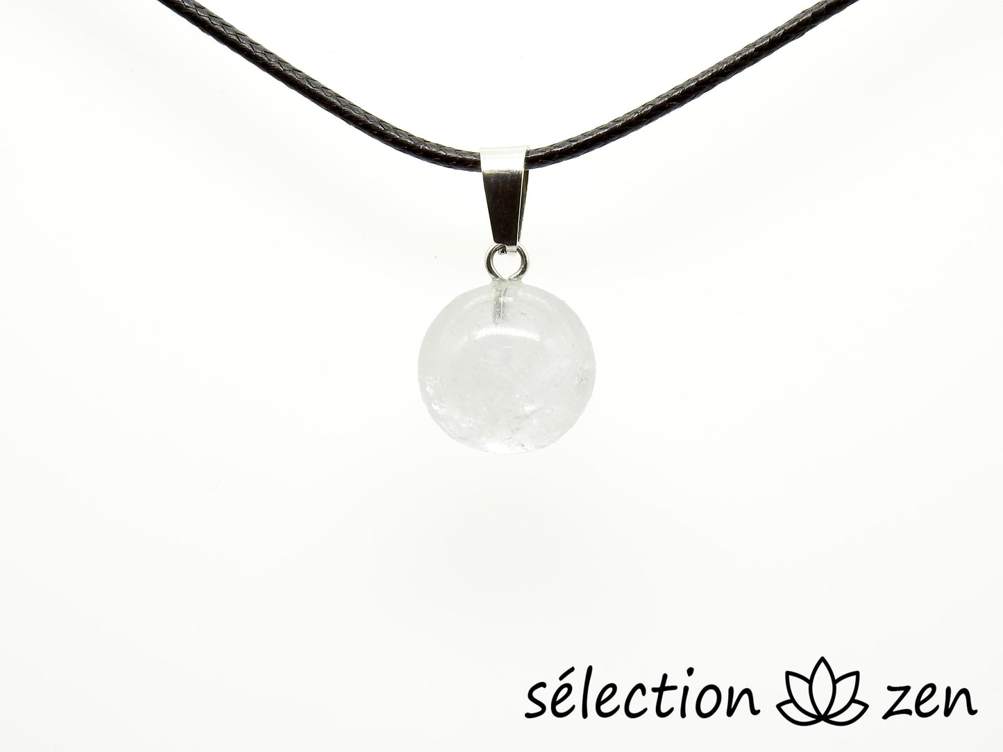 pendentif bille quartz blanc selection-zen