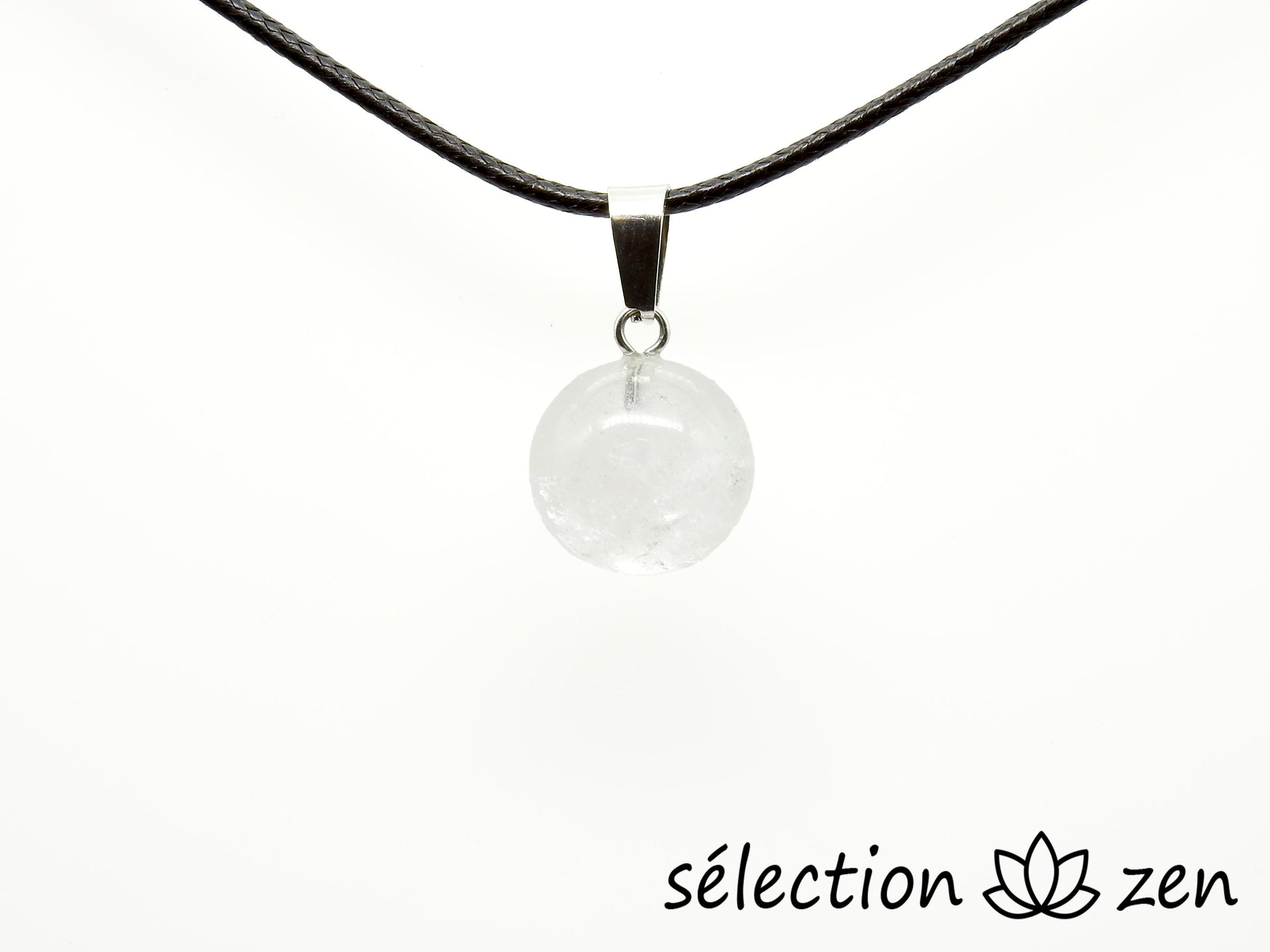 pendentif bille quartz blanc selection-zen