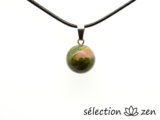 pendentif bille unakite selection-zen