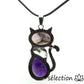 selection zen pendentif améthyste chat