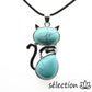 pendentif chat howlite turquoise selection-zen