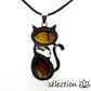 selection zen pendentif chat œil de tigre jaune