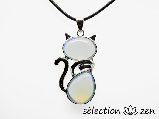 pendentif chat opalite selection-zen