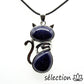 pendentif chat pierre de sable bleu selection-zen