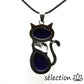 selection zen pendentif pierre de sable bleu chat