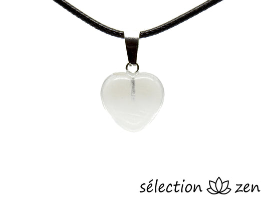 pendentif cœur 1.5cm cristal de roche selection-zen