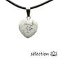 pendentif cœur 1.5cm howlite blanche selection-zen