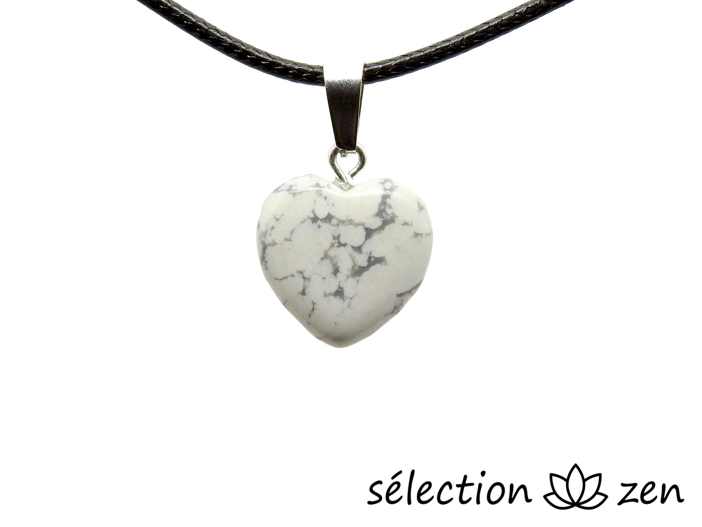 pendentif cœur 1.5cm howlite blanche selection-zen
