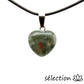 selection zen pendentif cœur 1.5cm jaspe sanguin
