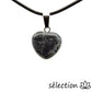 selection zen pendentif cœur 1.5cm larvikite