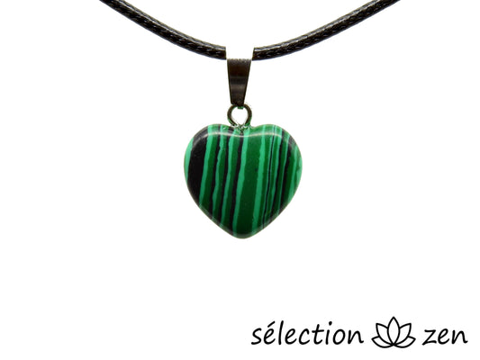 pendentif cœur 1.5cm malachite selection-zen