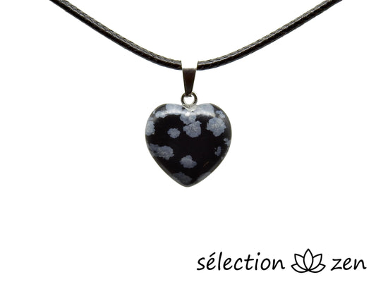 pendentif cœur 1.5cm obsidienne flocon de neige selection-zen