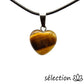 pendentif cœur 1.5cm œil de tigre jaune selection-zen