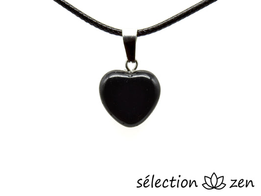 pendentif cœur 1.5cm onyx noir brillant selection-zen