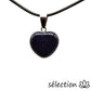 pendentif cœur 1.5cm pierre de sable bleu selection-zen