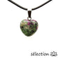 selection zen pendentif cœur 1.5cm rubis zoisite