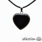 pendentif agate noire coeur 2cm selection-zen