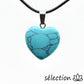 pendentif howlite turquoise coeur 2cm selection-zen