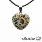 jaspe dalmatien pendentif coeur 2cm selection-zen