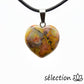 Pendentif cœur 2cm jaspe mokaite
