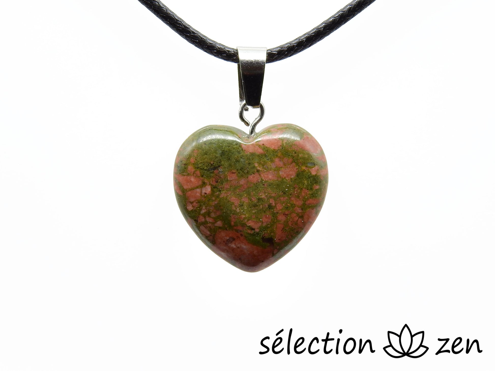 pendentif coeur 2cm unakite selection-zen