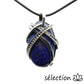 selection-zen pendentif ovale croisé lapis lazuli
