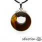 pendentif donut 2,8cm œil de tigre jaune selection-zen