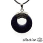 pendentif donut 2,8cm pierre de sable bleu selection zen