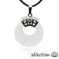 pendentif donut 2,8cm quartz blanc selection-zen