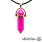 selection zen pendentif doré double pointe agate rose