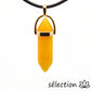 pendentif doré double pointe calcite orange selection zen