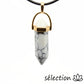 selection zen pendentif doré double pointe howlite blanche