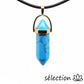 selection zen pendentif doré double pointe howlite bleue