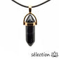 pendentif doré double pointe howlite noire selection zen