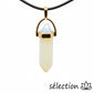 selection zen pendentif doré double pointe opalite