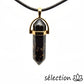 selection-zen pendentif doré double pointe rhodonite