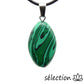 selection zen pendentif ellipse malachite