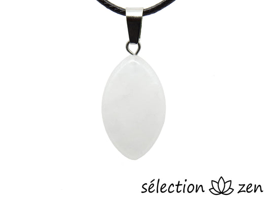 pendentif ellipse quartz blanc selection-zen