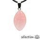 selection-zen pendentif ellipse quartz cerise