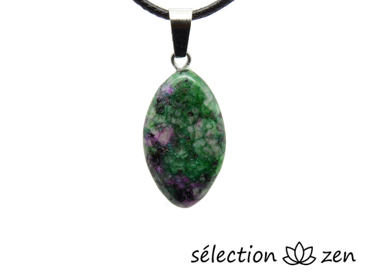 pendentif ellipse rubis zoisite selection zen